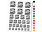 Donut and Coffee Buddy Cop Temporary Tattoo Water Resistant Fake Body Art Set Collection